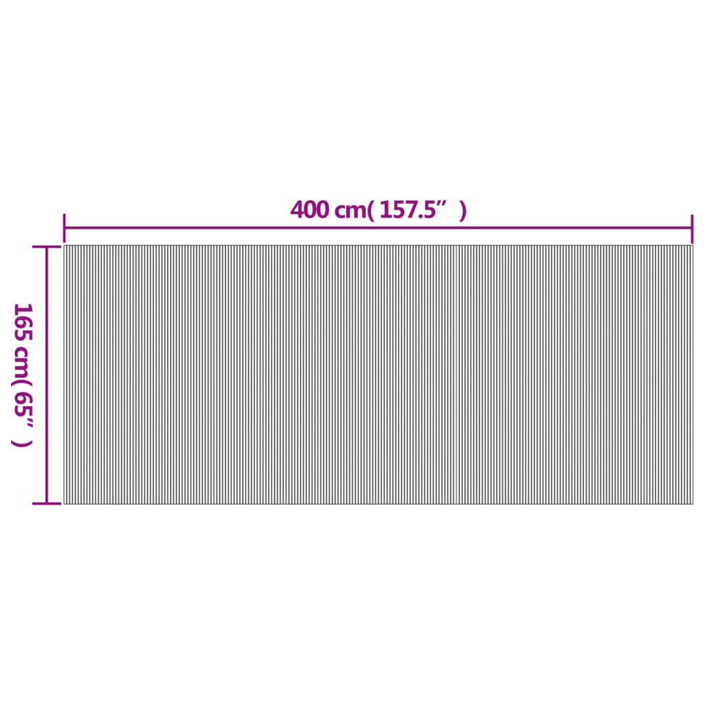 Room Divider Light Natural 165x400 cm Bamboo