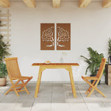 Garden Dining Table 110X56X75 Cm Solid Wood Acacia