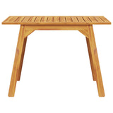 Garden Dining Table 110X56X75 Cm Solid Wood Acacia