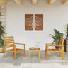 Garden Sofa 2Pcs With Cushion Solid Wood Acacia