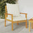Garden Sofa 2Pcs With Cushion Solid Wood Acacia