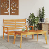 Garden Sofa 2Pcs With Cushion Solid Wood Acacia