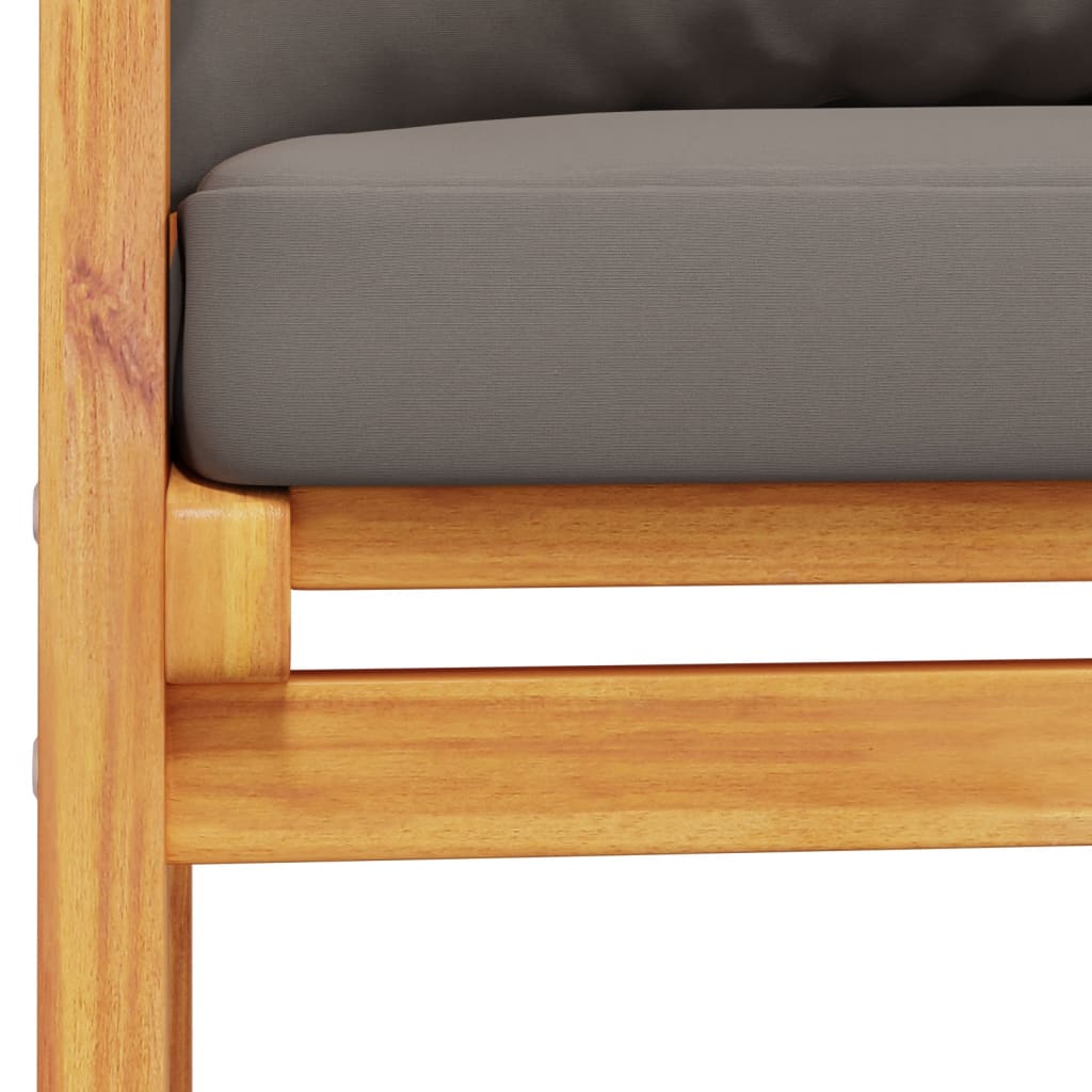 Garden Set with Cushion Solid Wood Acacia