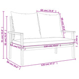 Garden Set with Cushion Solid Wood Acacia