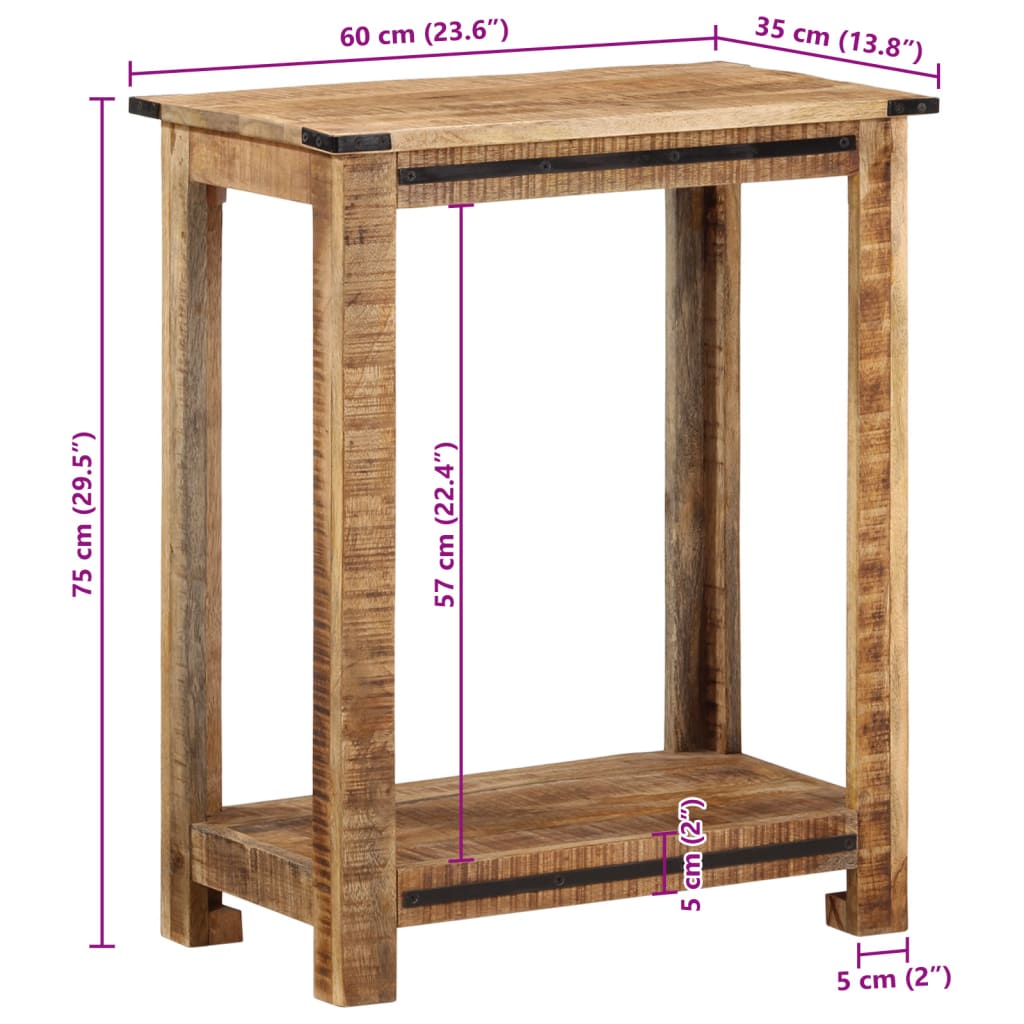 Console Table 60x35x75 cm Solid Wood Mango