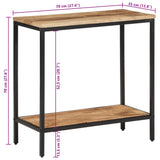 Console Table 70x35x70 cm Solid Rough Wood Mango