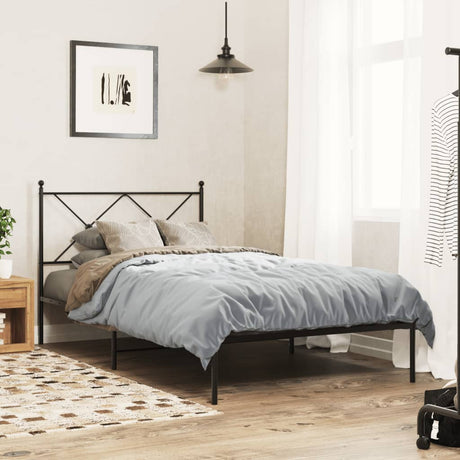 Metal Bed Frame Without Mattress With Footboard 75X190Cm