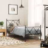 Metal Bed Frame Without Mattress With Footboard 75X190Cm