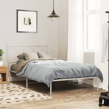 Metal Bed Frame Without Mattress With Footboard 75X190Cm