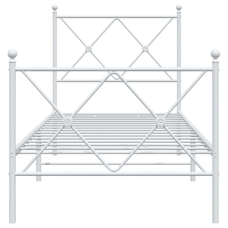 Metal Bed Frame Without Mattress With Footboard 75X190Cm
