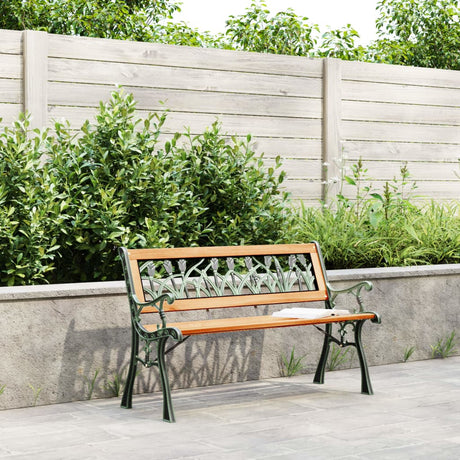Garden Bench 116 Cm Solid Wood Fir And Steel