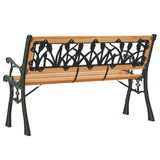 Garden Bench 116 Cm Solid Wood Fir And Steel