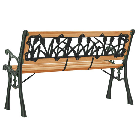 Garden Bench 116 Cm Solid Wood Fir And Steel