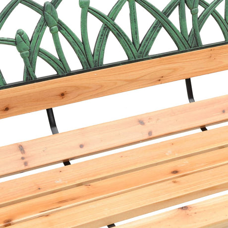 Garden Bench 116 Cm Solid Wood Fir And Steel