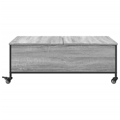 Coffee Table With Wheels 91X55X34 Cm Engineered Wood