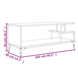 Tv Cabinet 102X40X41 Cm Engineered Wood And Powder-Coated Steel