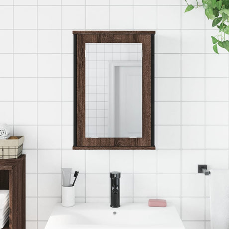 Bathroom Mirror Cabinet 42X12X60 Cm Engineered Wood