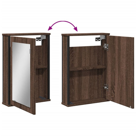 Bathroom Mirror Cabinet 42X12X60 Cm Engineered Wood