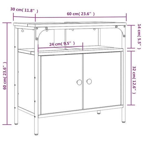Bathroom Sink Cabinet 60X30X Engineered Wood