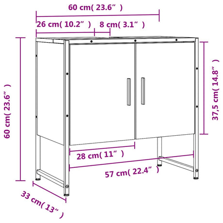 Bathroom Sink Cabinet 60X33X Engineered Wood
