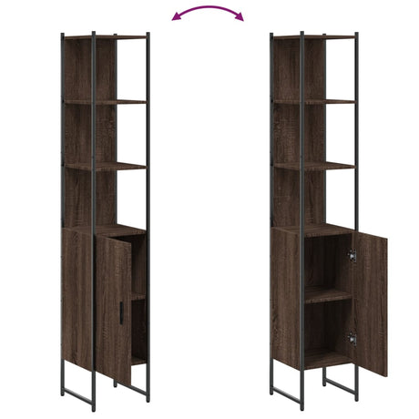Bathroom Cabinet 33X33X185.5 Cm Engineered Wood