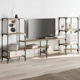 Tv Cabinet 206.5X28.5X95 Cm Engineered Wood