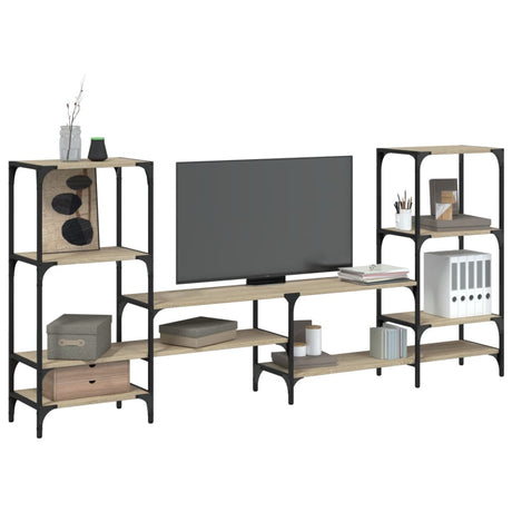 Tv Cabinet 206.5X28.5X95 Cm Engineered Wood