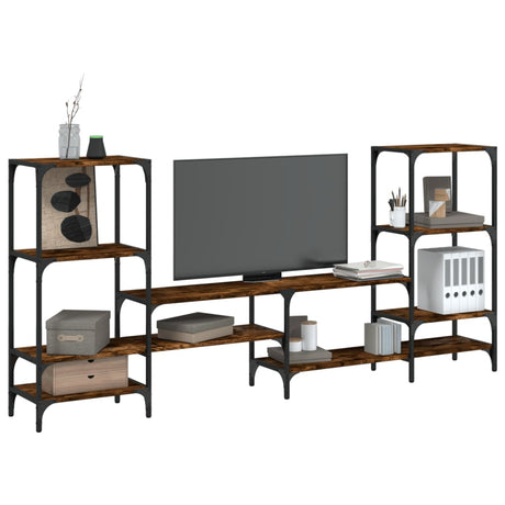 Tv Cabinet 206.5X28.5X95 Cm Engineered Wood