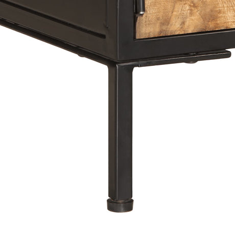 Tv Cabinet 110X35X40 Cm Solid Rough Wood Mango