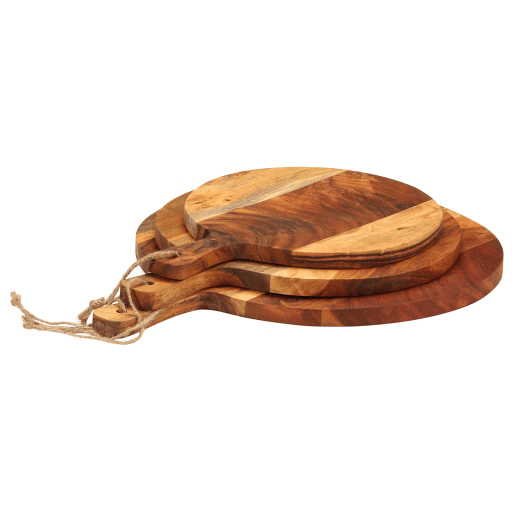 Chopping Board 3Pcs Solid Wood Acacia