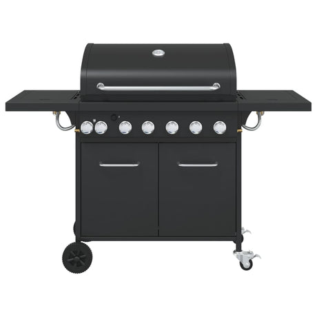 Gas Bbq Grill With Black Powder-Coated Steel