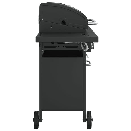 Gas Bbq Grill With Black Powder-Coated Steel