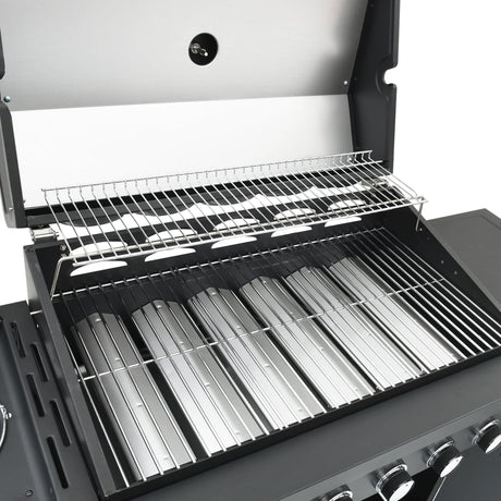 Gas Bbq Grill With Black Powder-Coated Steel