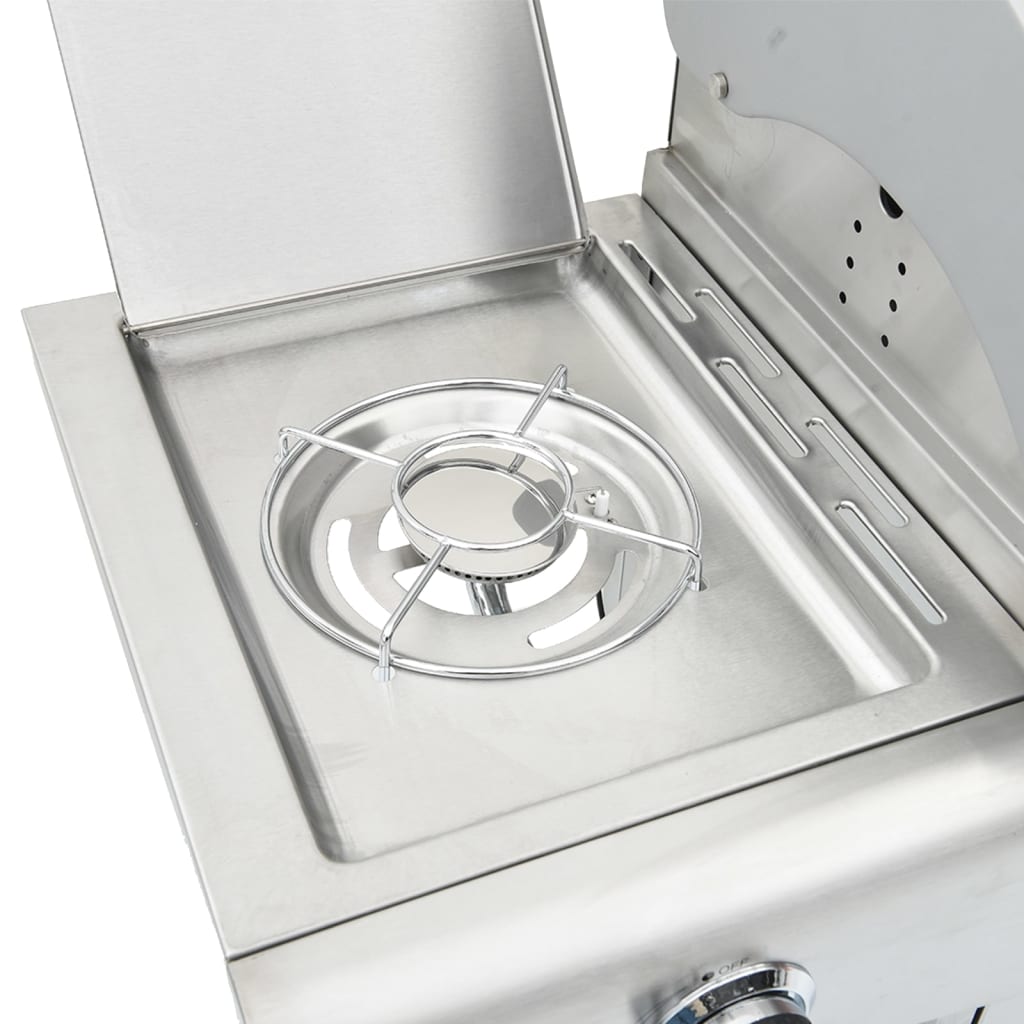 Gas Bbq Grill With Silver Stainless Steel