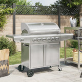 Gas Bbq Grill With Silver Stainless Steel