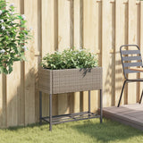 Garden Planter With Shelf Poly Rattan