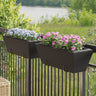 Planters With Hooks 2 Pcs Poly Rattan
