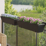 Planters With Hooks 2 Pcs Poly Rattan