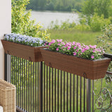 Planters With Hooks 2 Pcs Poly Rattan