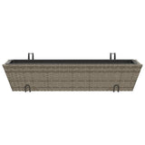 Planters With Hooks 2 Pcs Poly Rattan