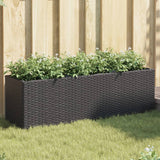 Garden Planter With Wheels And 3 Pots Poly Rattan