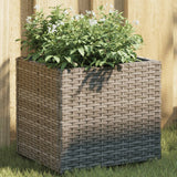 Garden Planter With Wheels And 3 Pots Poly Rattan