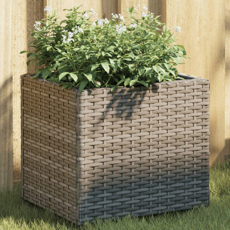 Garden Planter With Wheels And 3 Pots Poly Rattan