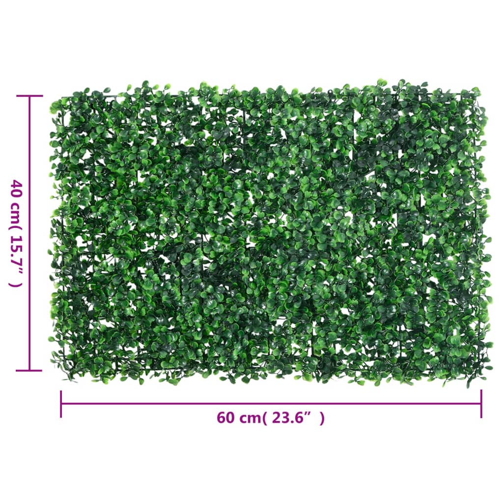   Artificial Shrub Leaf Fence 6 Pcs Green
