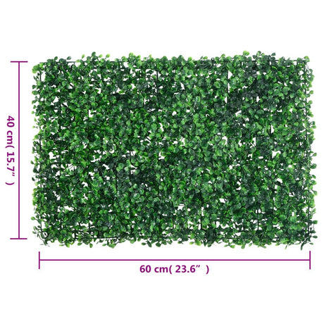   Artificial Shrub Leaf Fence 6 Pcs Green