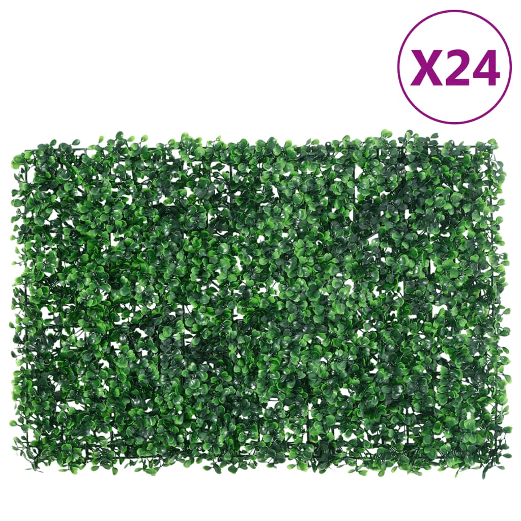   Artificial Shrub Leaf Fence 6 Pcs Green