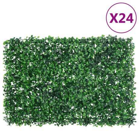   Artificial Shrub Leaf Fence 6 Pcs Green