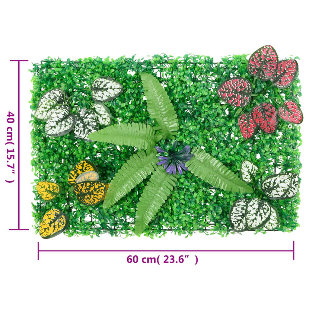   Artificial Plant Fence 6 Pcs Green 40X60 Cm
