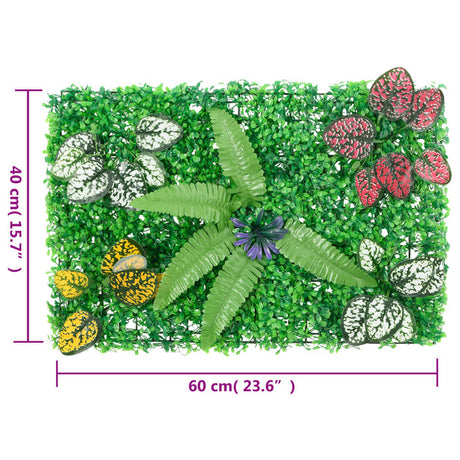   Artificial Plant Fence 6 Pcs Green 40X60 Cm