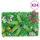   Artificial Plant Fence 6 Pcs Green 40X60 Cm